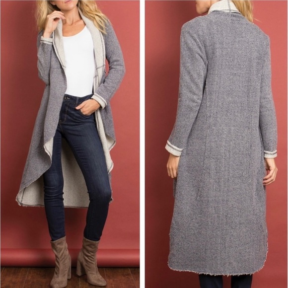 ☀️Simply Noelle Two-Tone It Down Waterfall Jacket - Picture 2 of 9